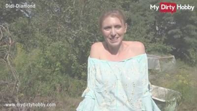 MyDirtyHobby - Busty amateur swallows a big cock outdoors - sunporno.com