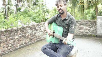 Desi Couple Singing With Guiter In Roof (outdoor) - upornia.com - India