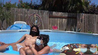 Summer - Pool Party Topless With Summer 2020 Covid Couple With Roxy Summers - hclips.com