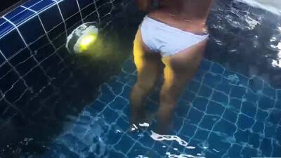 Skinny amateur Thai teen fucked by pool - drtuber.com