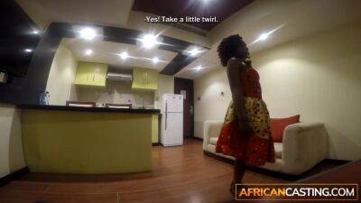 Real Ebony Amateur Sex Tape Facial in Fake African Casting - hotmovs.com