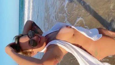 Cassiana Costa & Junior Carioca: Amateur Blonde Gets Public Pussy Fucking on Beach, Bareback & Uncovered - xxxfiles.com