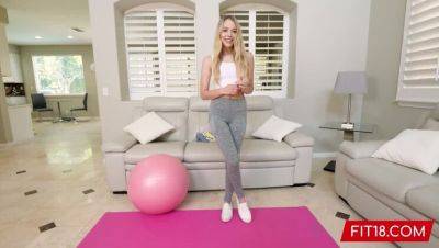 FIT18 - Lily Larimar - Casting Skinny 100lb Blonde Amateur In Yoga Pants - 60FPS - xxxfiles.com - Usa